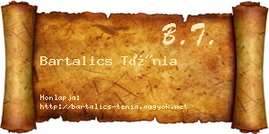 Bartalics Ténia névjegykártya